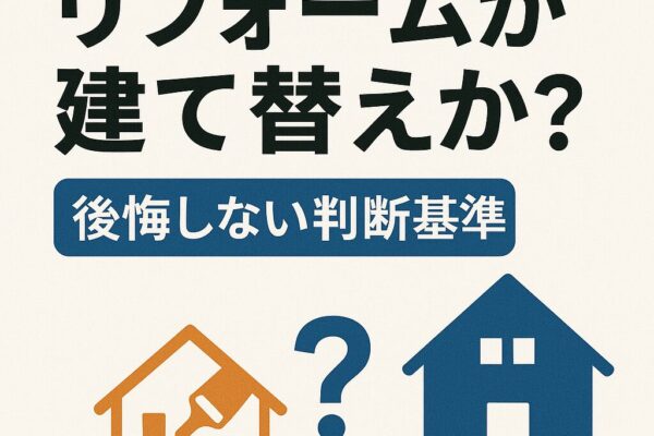 リフォームか建て替えか