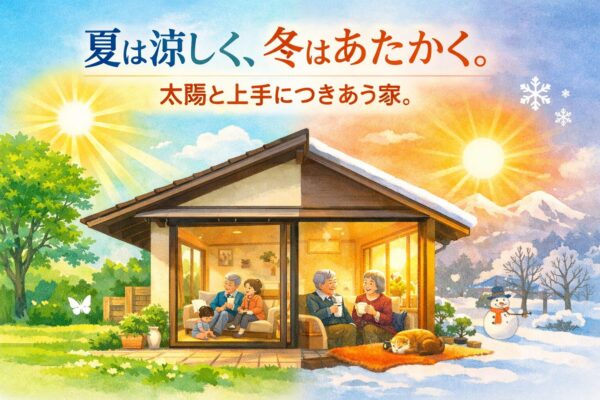 夏涼しく冬暖かい