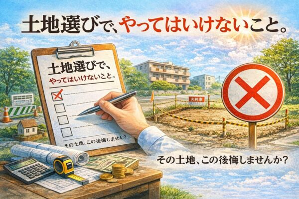 土地選びでやってはいけないこと