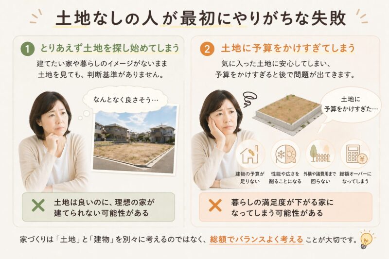 土地探し　失敗