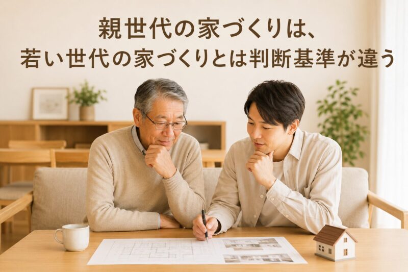 親世代の家づくり判断基準