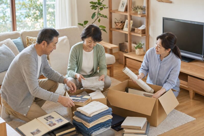長年の荷物を家族と整理する時間と体力も、建築時期の大切な基準