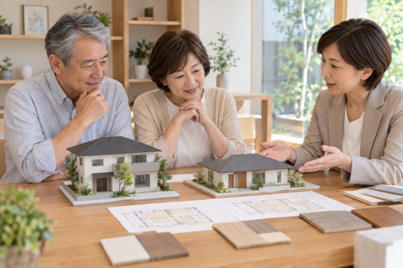 二つの住まいを比べる夫婦