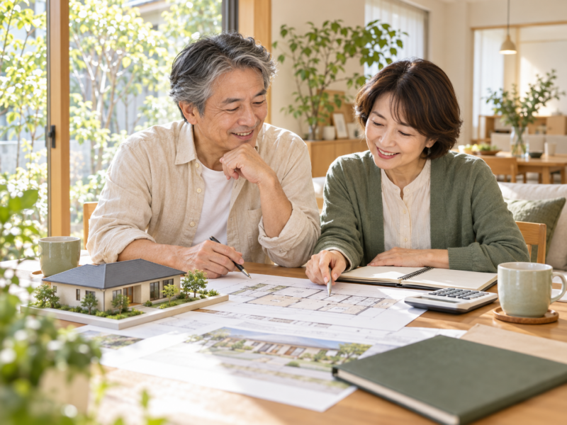 間取り・費用を検討する夫婦